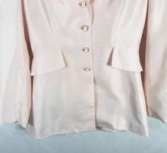 Cache  Size 8 Blazer Set Coat and Cami VTG Light Pink Shiny Lined Buttons 595