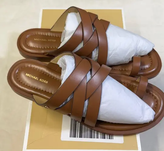 Michael Kors Nora Toe Ring Leather Sandals