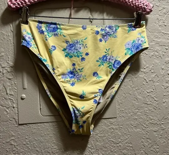 We Wore What Golden Hour Floral High Rise Bikini Bottom Woman’s Size Medium NEW Ye