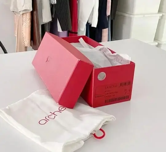 Arche Lamour Rocky Leather Ballerina Flats in Black/White/Red Size EUR 38 NIB