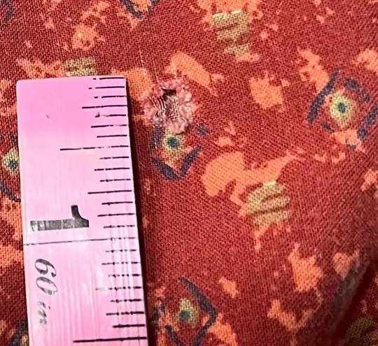 Vintage Roper Western Bohemian Patterned tiered maxi skirt Made USA small red Blue