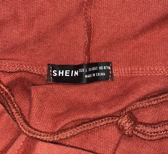 SheIn  burnt orange crop sweatshirt