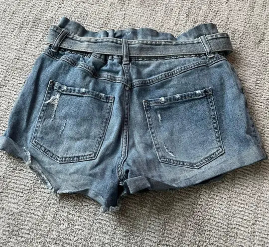Eunina Distressed Denim High Waisted Shorts