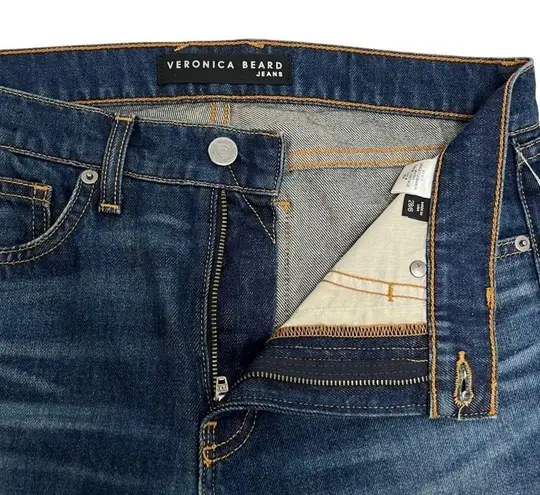 Veronica Beard Sandi Cropped Flare High Rise Jeans in Dark Vintage Wash Size 28