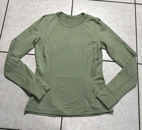 Lululemon  Runderful Long Sleeve Rulu *Brushed
Willow Green