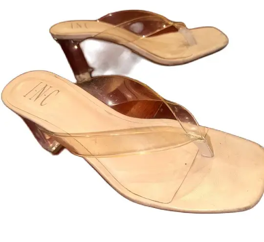 INC International Concepts Clear Heel Sandals 8M Size 8