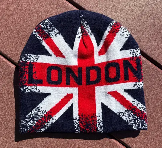 Beanie UK Flag Union Jack London Punk Grunge Indie Red