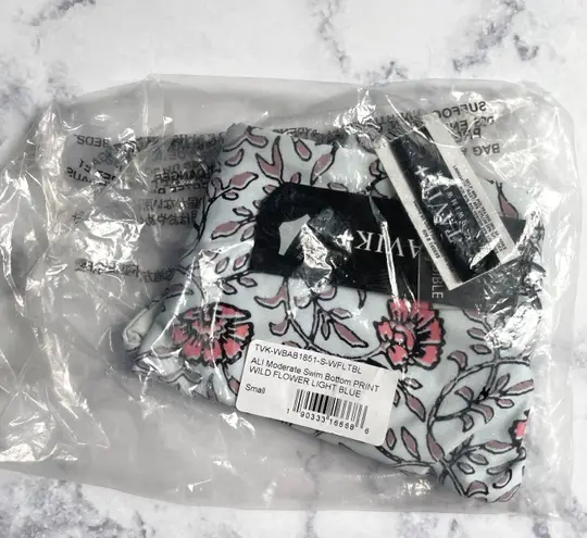 Tavik swim New Tavik Reversible Wild Flower Print Bikini Bottom Ali Light Blue