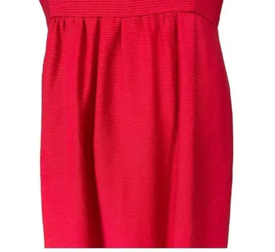 Maeve Anthroplogie Womens Lattice Neck A-line Dress Red Sleeveless Size 6