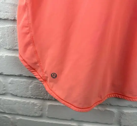 Lululemon  sculpt tank II Pop Orange Size 4 Mesh UPF 50+ running tank thumbnail 3