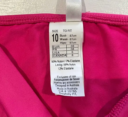 Seafolly New Solid Twist Band Hipster Bikini Swim Bottom Raspberry Pink