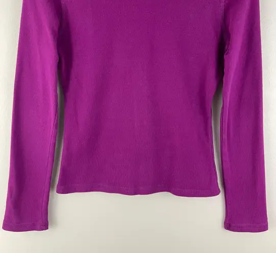 Bebe Vintage Y2K Purple Rhinestone Mockneck Pullover Full Zip Fitted Sweatshirt