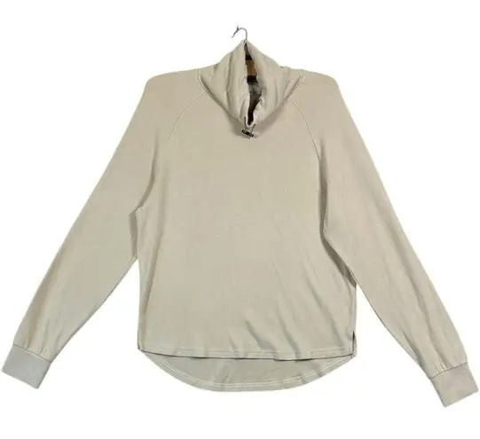 Varley Womens Adkisson Top String soft high low hem tunic collar cream sz XS