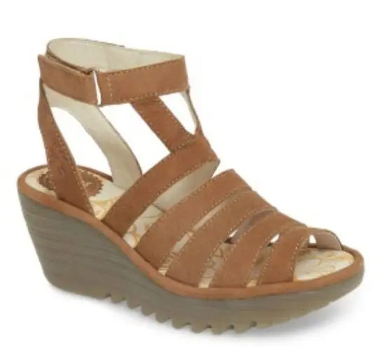 Fly London Yeba 895 Leather Sandals Strappy Comfort Durable Size 39 8 Women's