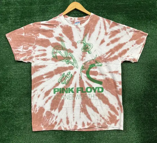 Pink Floyd at Knebworth '75 Rock Band Tie-Dye Tee L