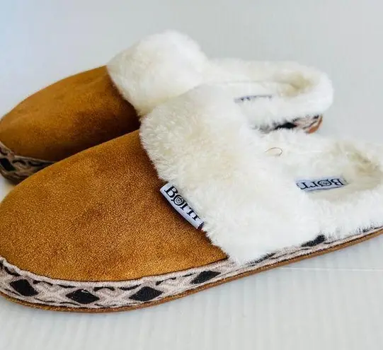 Børn Comfort Slippers Faux Shearling Shoes Slip On Flat Size Small 5 6 White