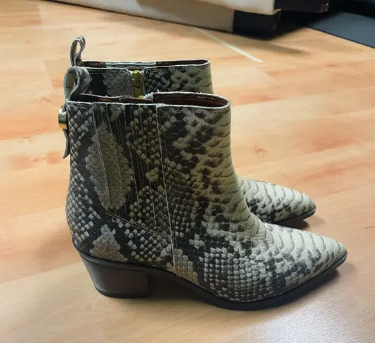 Franco Sarto Shay Snakeskin Western Booties