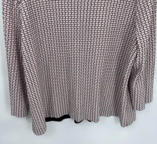 Ming Wang Coquette Blazer Cardigan Womens XL Pink Black Acrylic Tweed Buttons