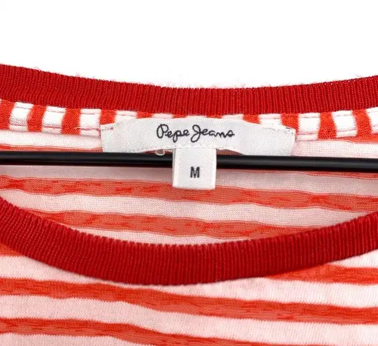 Pepe Jeans Sasha T-Shirt Red White Stripe M