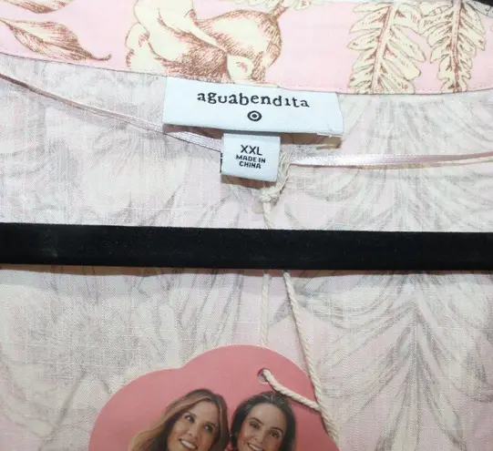 Agua Bendita Boho Romantic Floral Print Flare Sleeve Romper - XXL