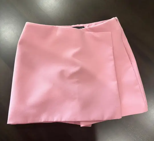 ZARA Pink Asymmetrical Mini Skort