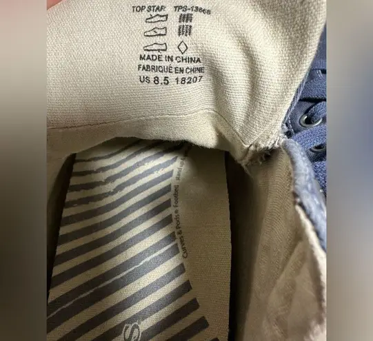 Taos Sneaker Unisex Size 8.5 Blue Chambray Top Star Canvas Sneaker Comfort Used