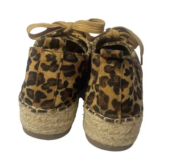 Forever Leopard Print Espadrille Platform Sneaker Women size 8.5