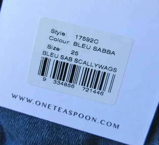 One Teaspoon NWT One x  Scallywags in Bleu Sabbath Stretch Skinny Jeans 25