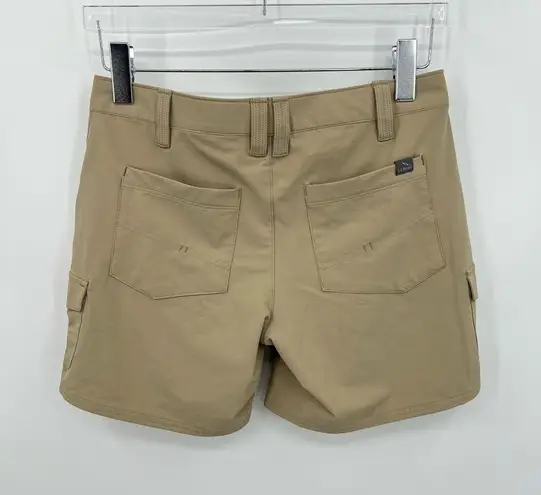 L.L.Bean  Explorer tan outdoor active hiking trail nylon stretch shorts