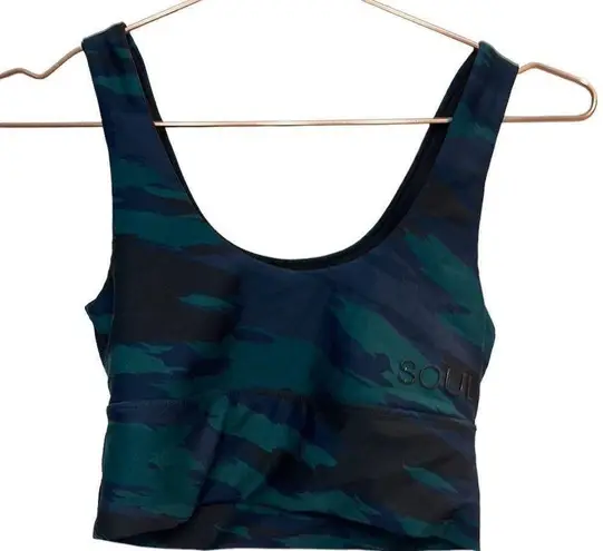 SoulCycle  Aqua Camouflage Sports bra