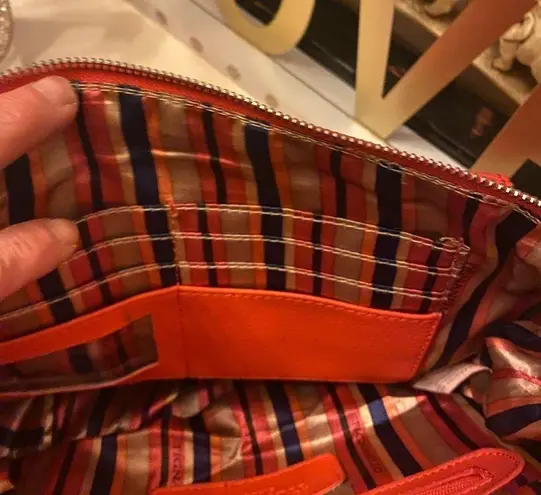 Nwot TIGNANELLO CORAL/TANGERINE COLORED HANDBAG Orange