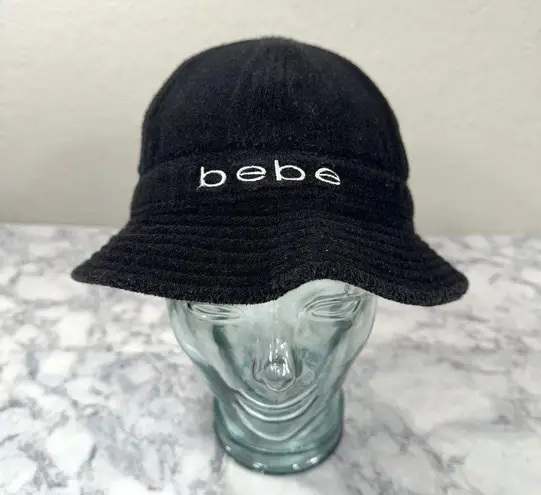 Bebe  Vintage Black Terry Bucket Hat