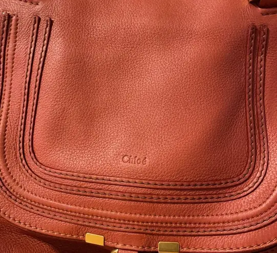 Chloé Chloe Marcie handbag in tan/brass/faded rose