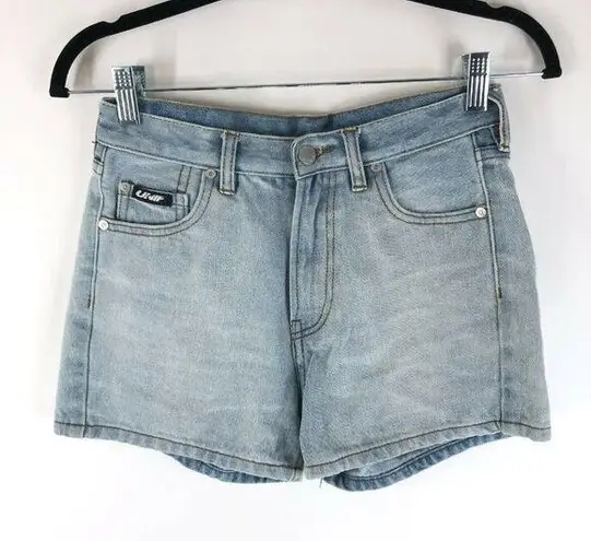 Unif Womens Denim Shorts High Waist Light Wash Size 25