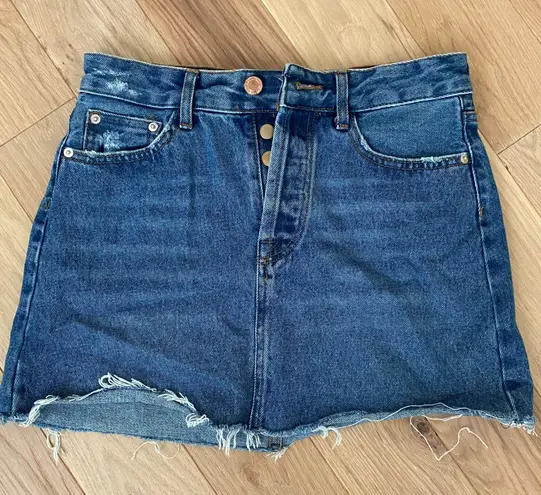 Bershka High rise Denim mini Skirt 