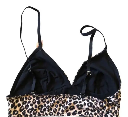 Forever 21  Flattering Comfortable Animal Print Adjustable Straps Bralette Small