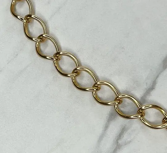 Gold Chain Link Belt with Tassel Charm