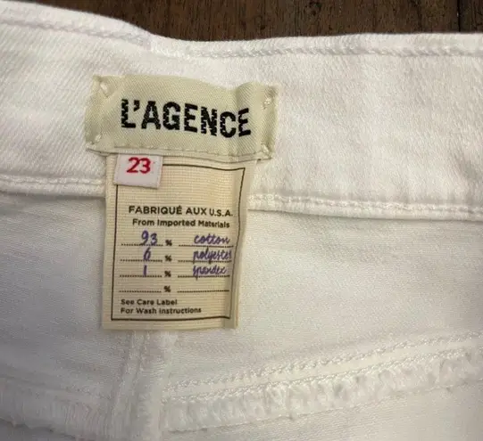 L'Agence  NWOTs White Sada High Rise Crop Slim Jeans $255