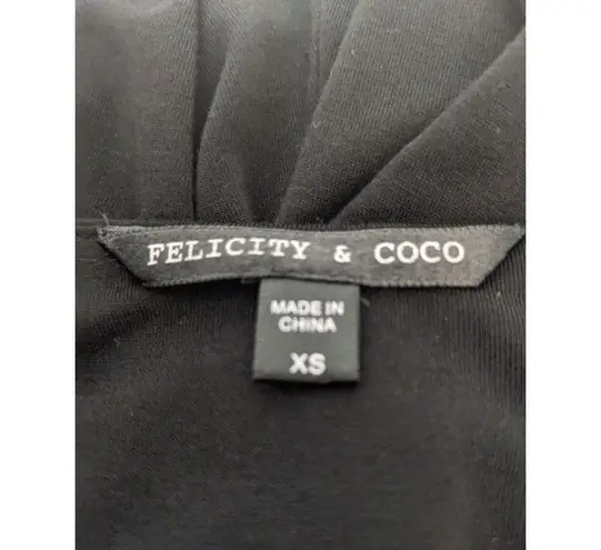 Felicity & Coco High Low Black Midi Dress Size XS Black Stretchy Knit Sundress