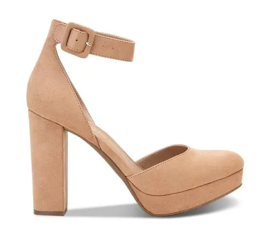 Sun+Stone Estrella Block Heel Platform Pumps, Size 9.5 NEW in Box $69.50 Tan