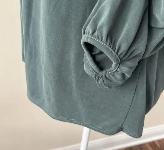 Green Envelope Boho Long Sleeve Blouse Sage Green Size XS Loose Fit