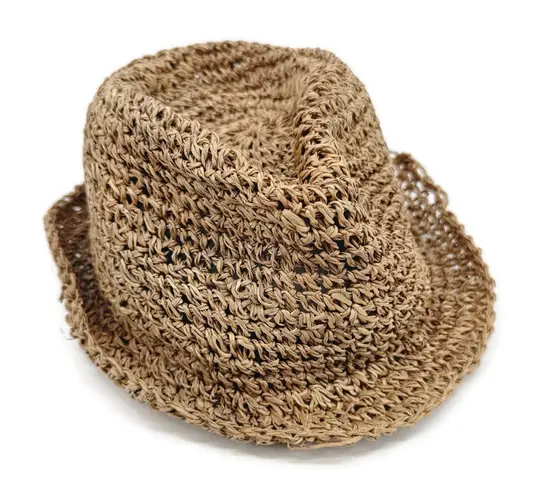 Free Authority Straw Fedora Hat S/M Tan