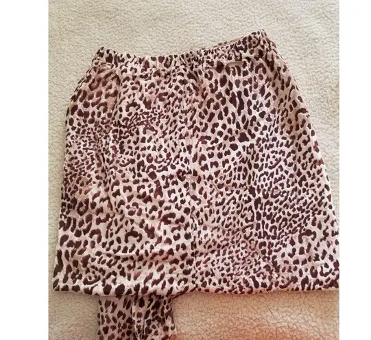 Naked Wardrobe The Statement Leopard Print Mini Skirt Size S Brown