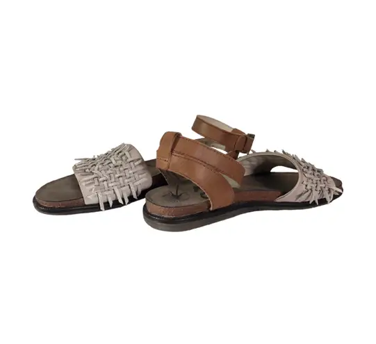 OTBT Voyage Dove Grey Leather Sandals