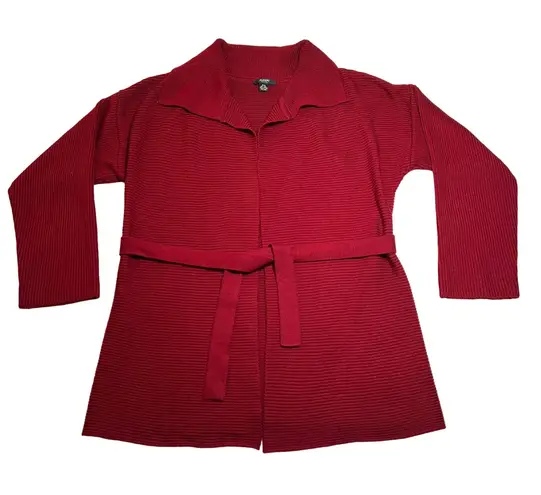 Alfani Wool Blend Knit Open Front Cardigan with Waist Tie Size Petite Small Cozy - Image 1