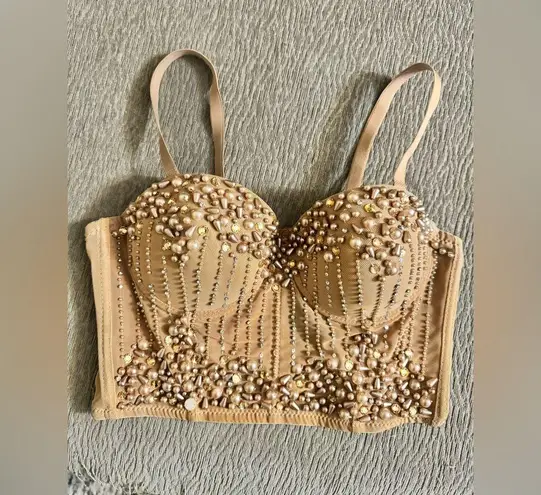 Windsor : Like New Beaded Bustier Top