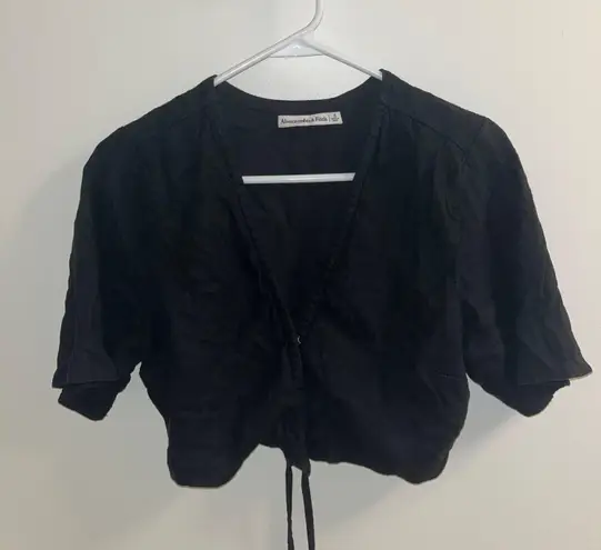 Abercrombie & Fitch Linen Blend Tie Top - Image 1