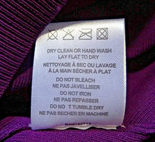 Retrofête NWT retrofete Sonja in Purple Ribbed Stretch Knit Crew Neck Mini Dress S $345