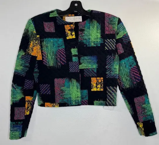 Doncaster Vintage Women’s Size 8 Artsy Quilted Long Sleeve Crop Jacket