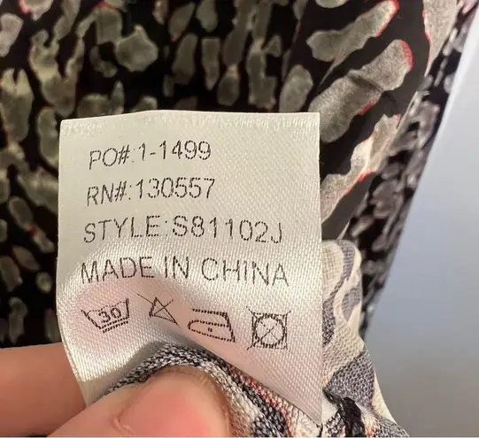 Story Bronx Top Leopard Print Black Gray